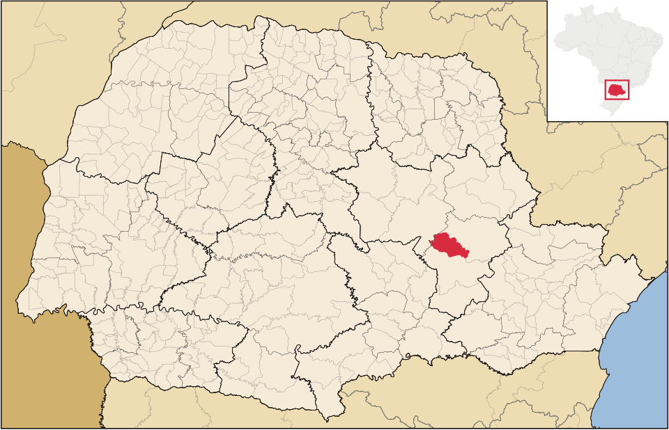 Mapa de localização de Carambeí em PR