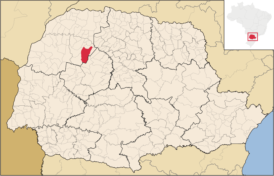 Mapa de localização de Cianorte em PR