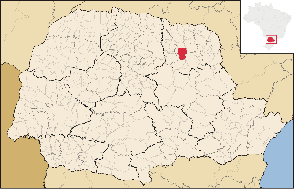 Mapa de localização de Congonhinhas em PR