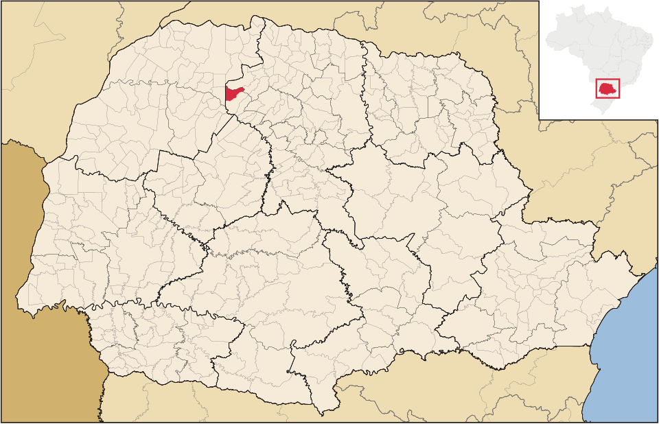 Mapa de localização de Floraí em PR