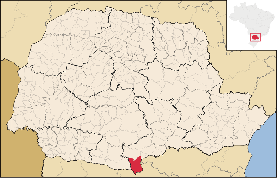 Mapa de localização de General Carneiro em PR