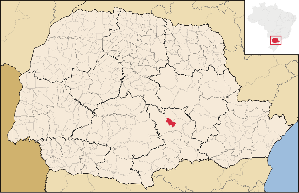 Mapa de localização de Guamiranga em PR