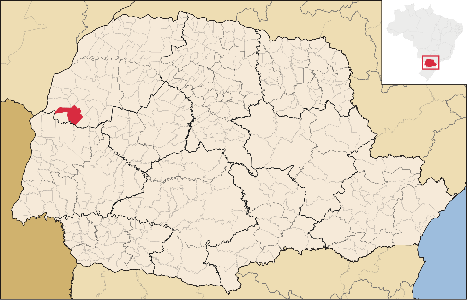 Mapa de localização de Iporã em PR