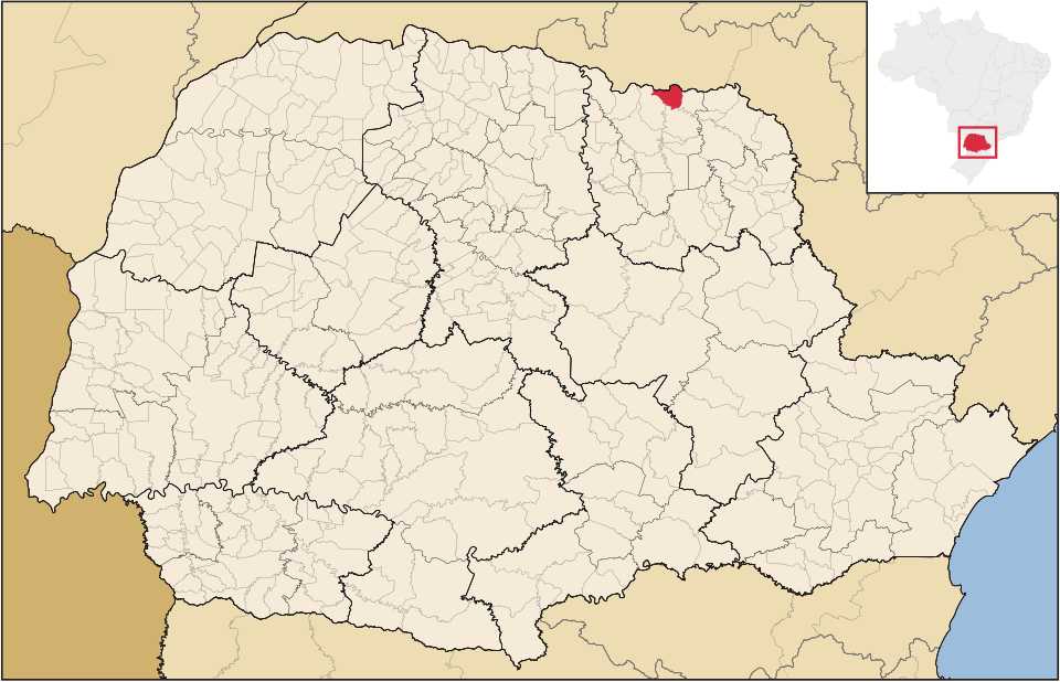 Mapa de localização de Itambaracá em PR
