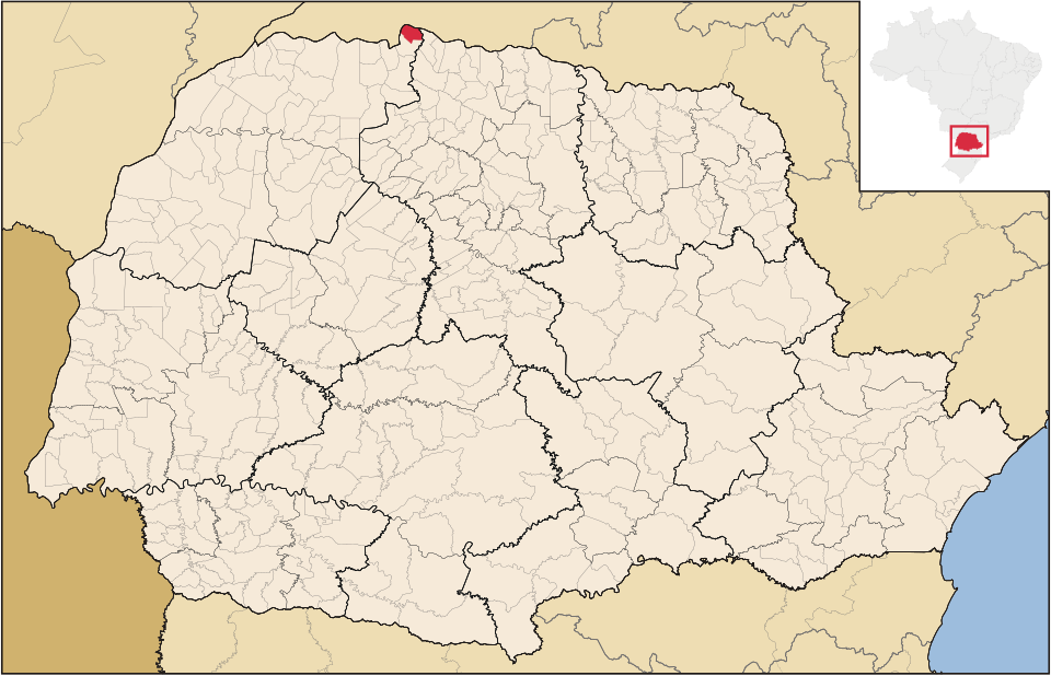 Mapa de localização de Jardim Olinda em PR