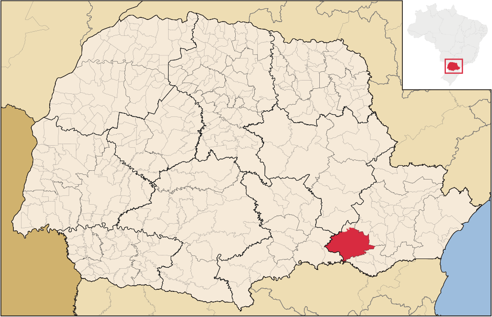 Mapa de localização de Lapa em PR