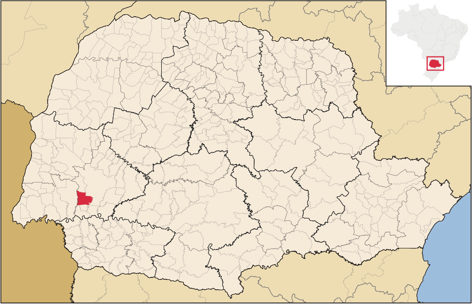 Mapa de localização de Lindoeste em PR