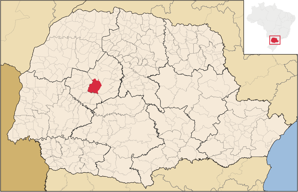 Mapa de localização de Mamborê em PR