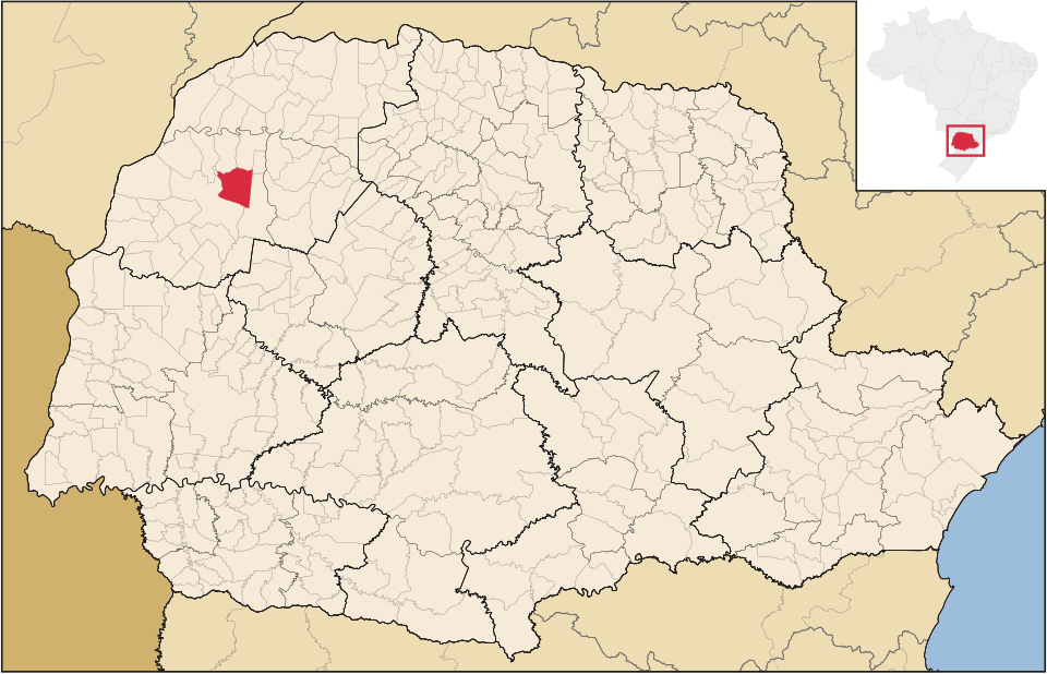 Mapa de localização de Maria Helena em PR