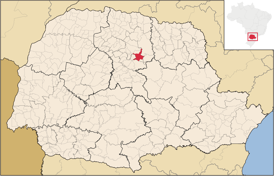 Mapa de localização de Marilândia do Sul em PR