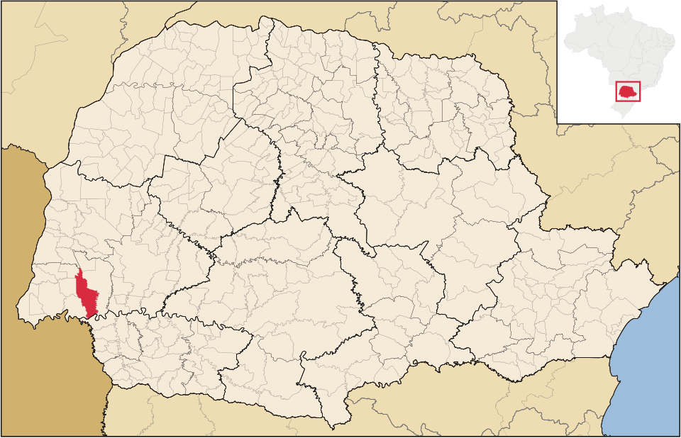 Mapa de localização de Matelândia em PR