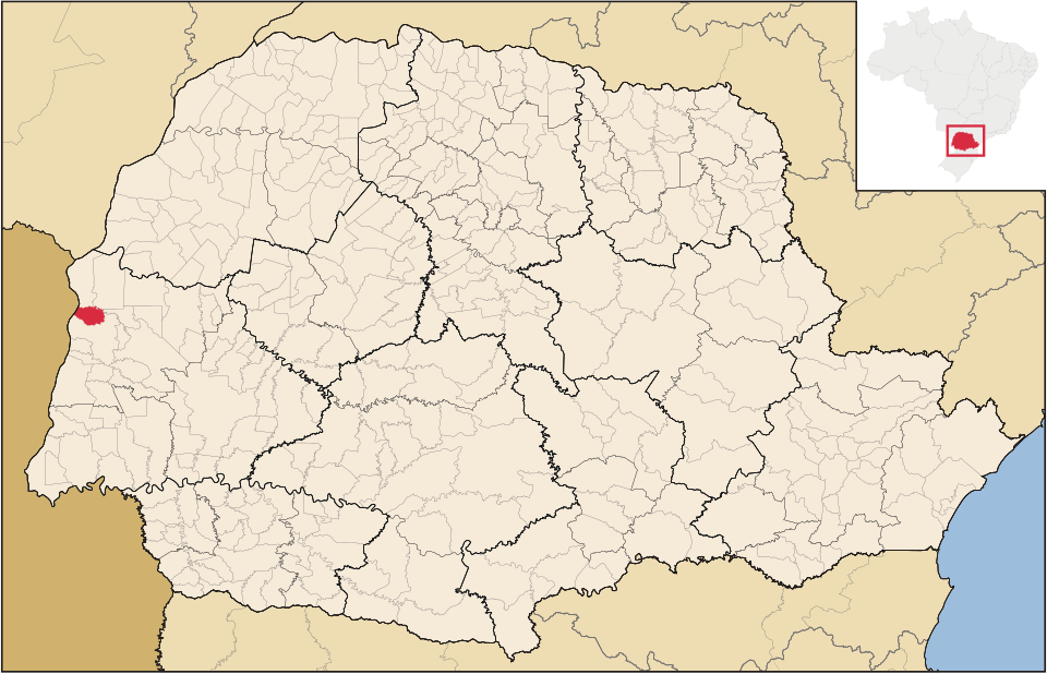 Mapa de localização de Mercedes em PR