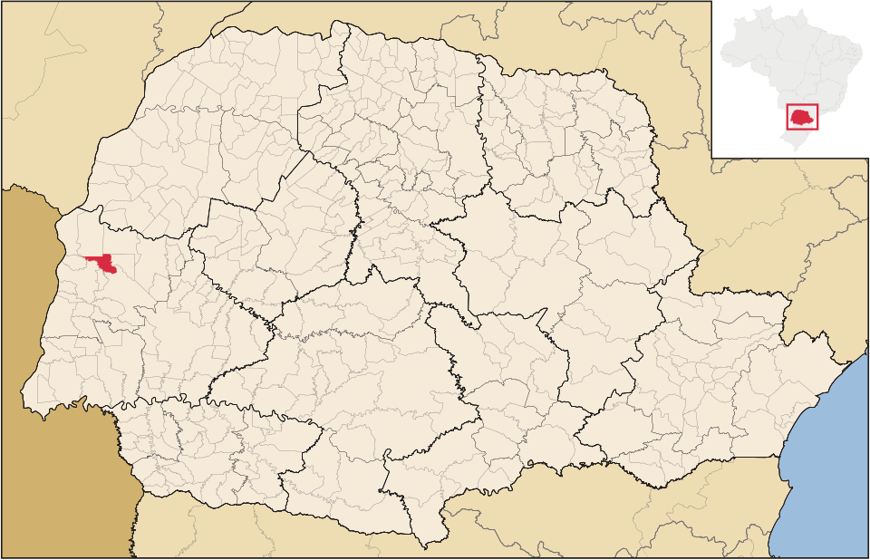 Mapa de localização de Nova Santa Rosa em PR