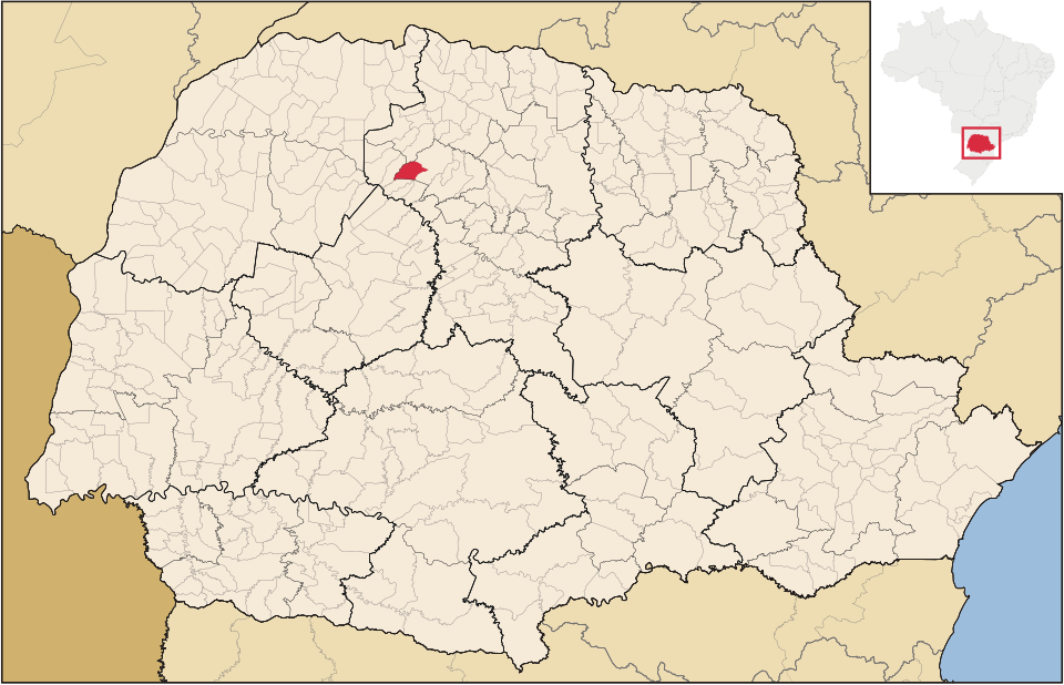 Mapa de localização de Paiçandu em PR