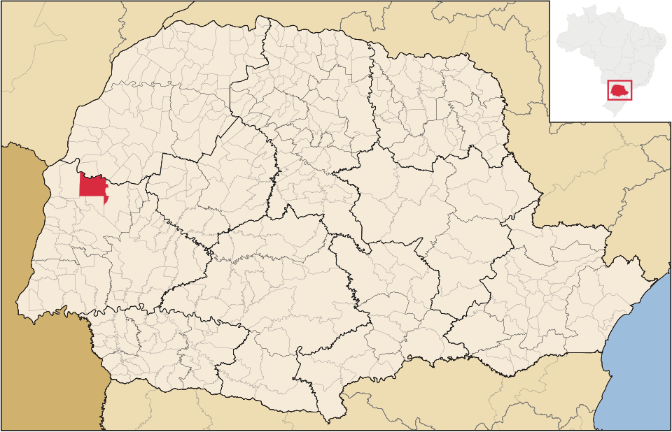 Mapa de localização de Palotina em PR