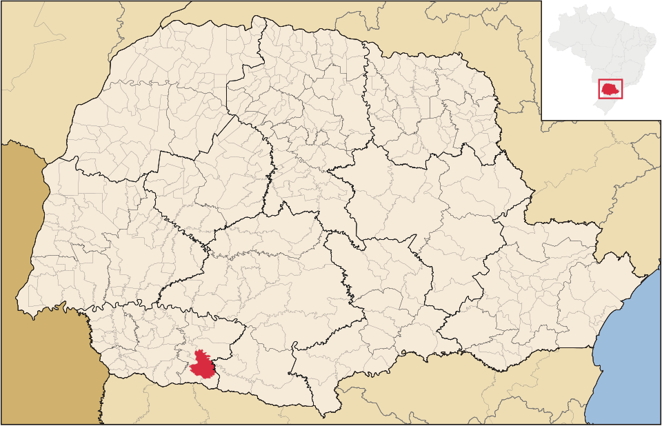 Mapa de localização de Pato Branco em PR