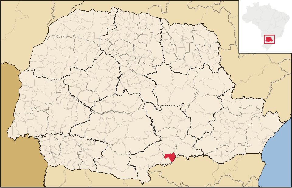 Mapa de localização de Paulo Frontin em PR
