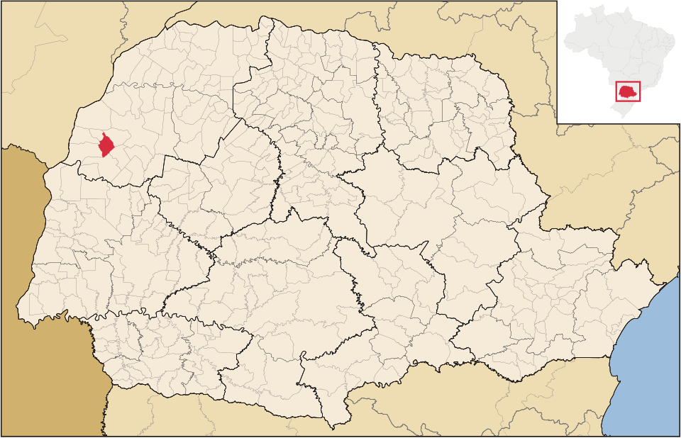 Mapa de localização de Pérola em PR