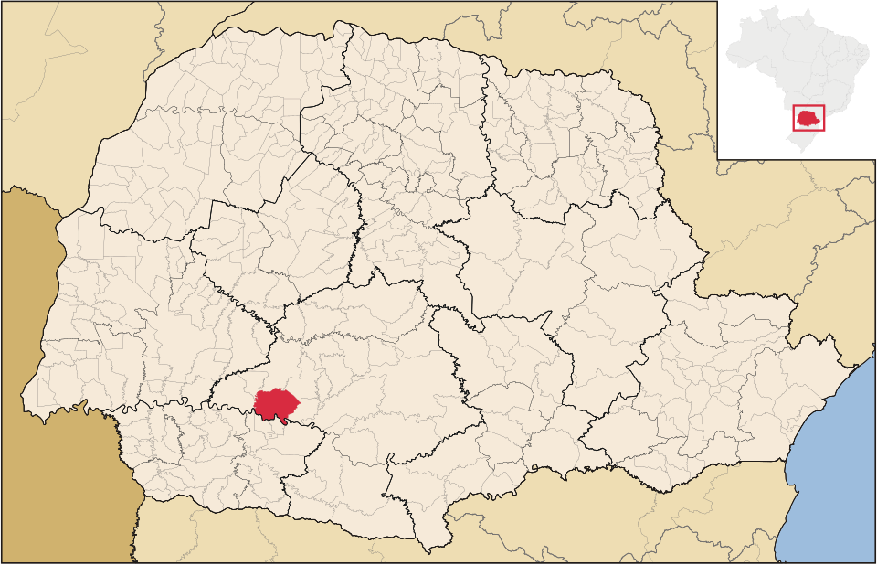 Mapa de localização de Rio Bonito do Iguaçu em PR