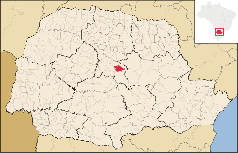 Mapa de localização de Rio Branco do Ivaí em PR