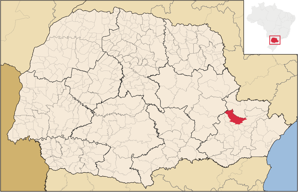 Mapa de localização de Rio Branco do Sul em PR