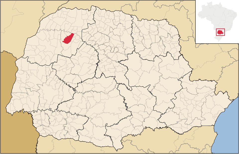 Mapa de localização de Rondon em PR