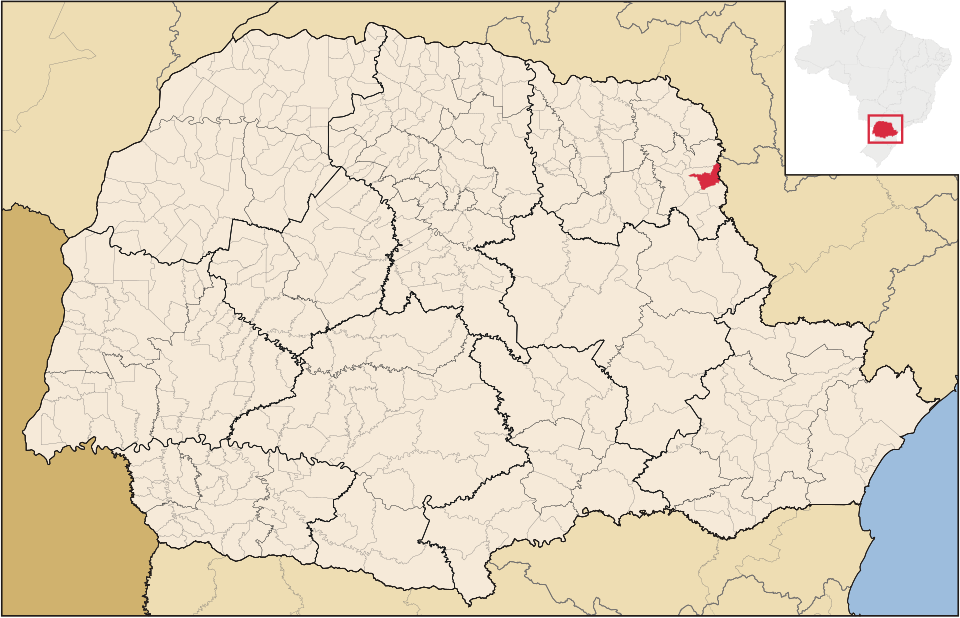 Mapa de localização de Salto do Itararé em PR