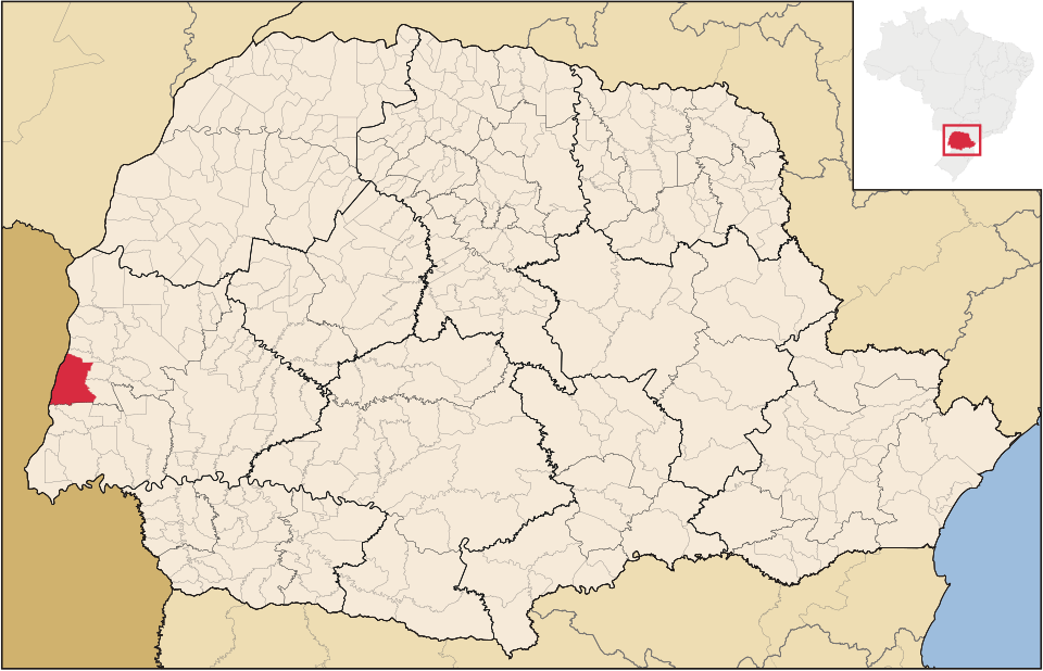 Mapa de localização de Santa Helena em PR