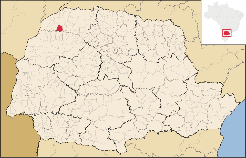 Mapa de localização de Santa Mônica em PR