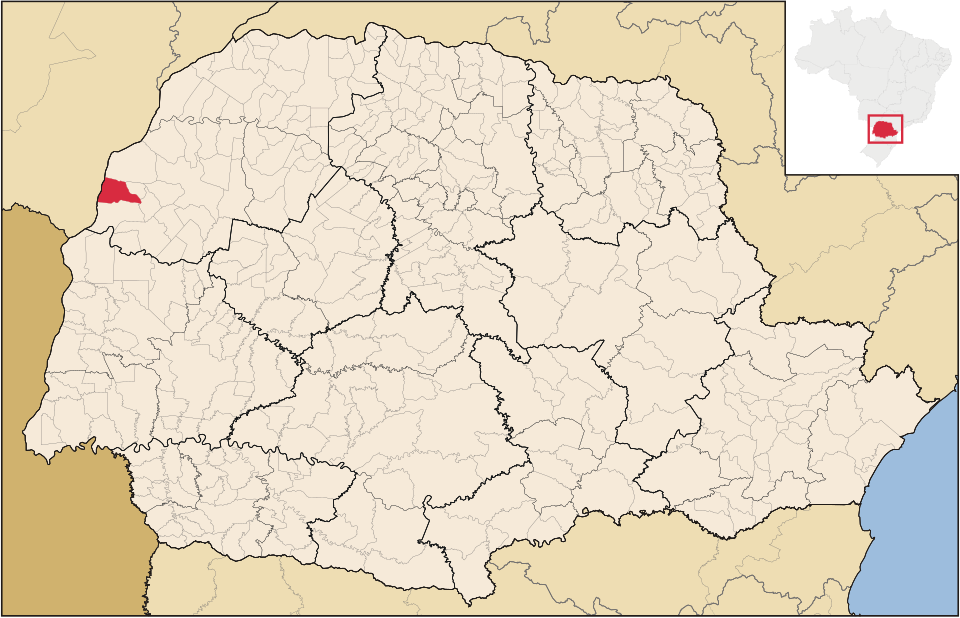 Mapa de localização de São Jorge do Patrocínio em PR