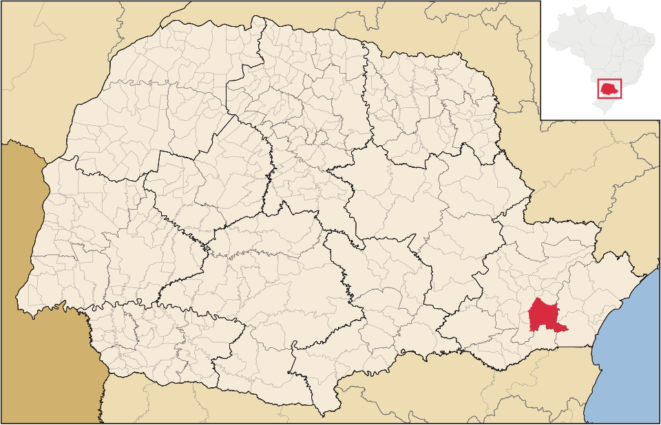 Mapa de localização de São José dos Pinhais em PR
