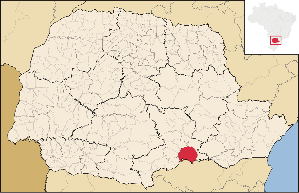 Mapa de localização de São Mateus do Sul em PR