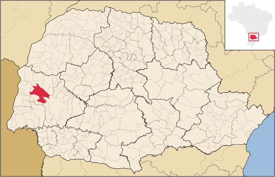 Mapa de localização de Toledo em PR