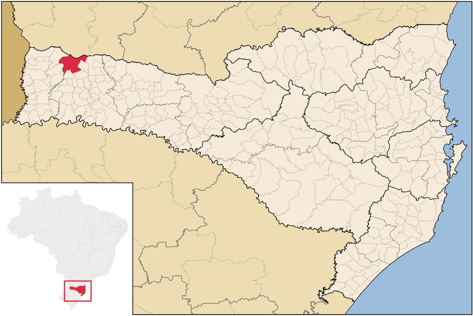 Mapa de localização de Campo Erê em SC