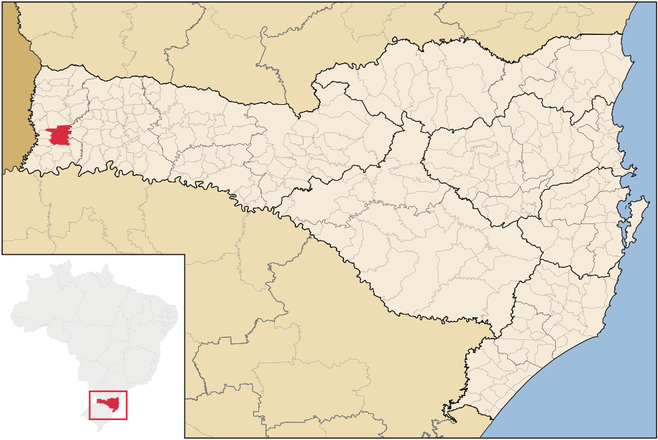 Mapa de localização de Descanso em SC