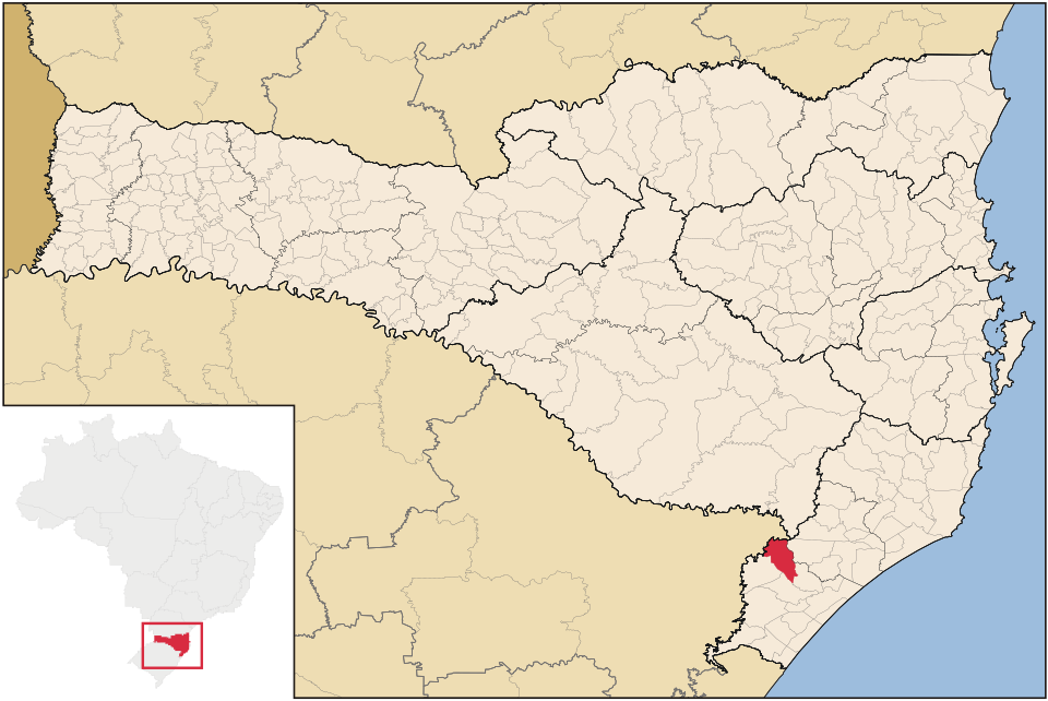 Mapa de localização de Morro Grande em SC