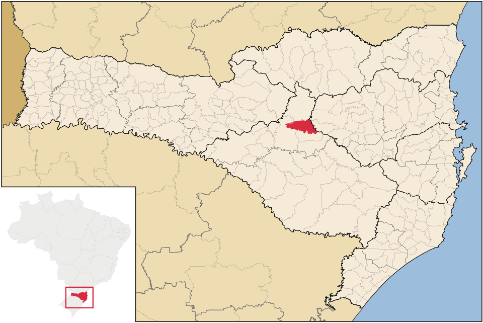 Mapa de localização de Ponte Alta do Norte em SC