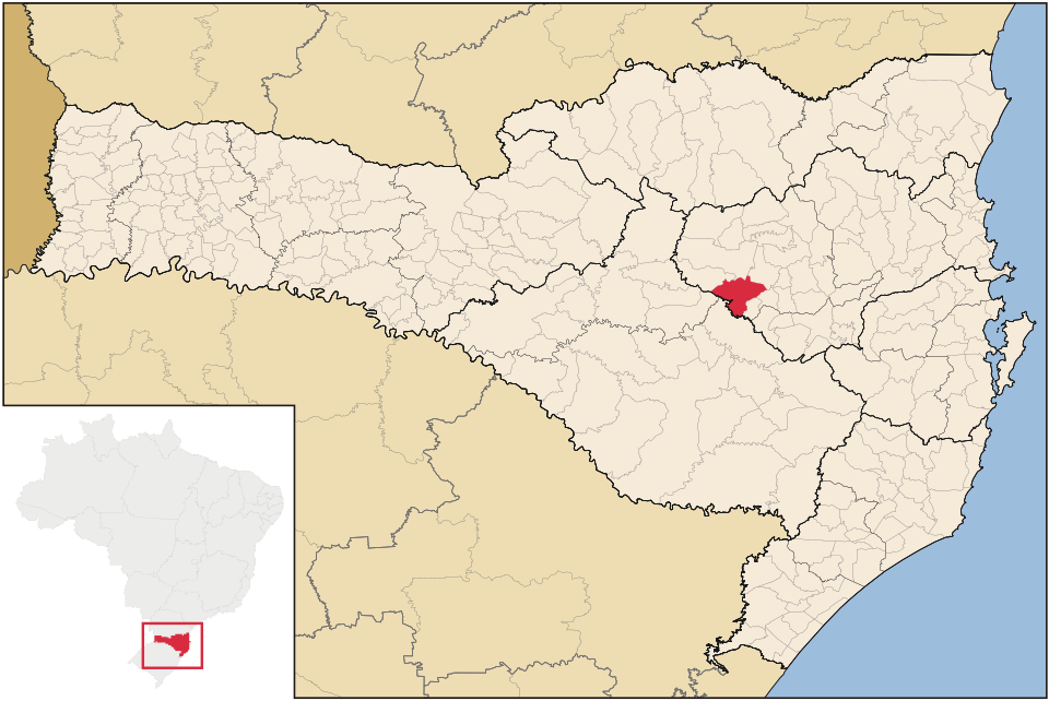 Mapa de localização de Pouso Redondo em SC