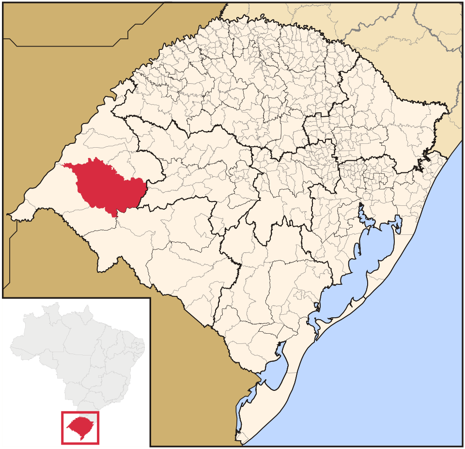 Mapa de localização de Alegrete em RS