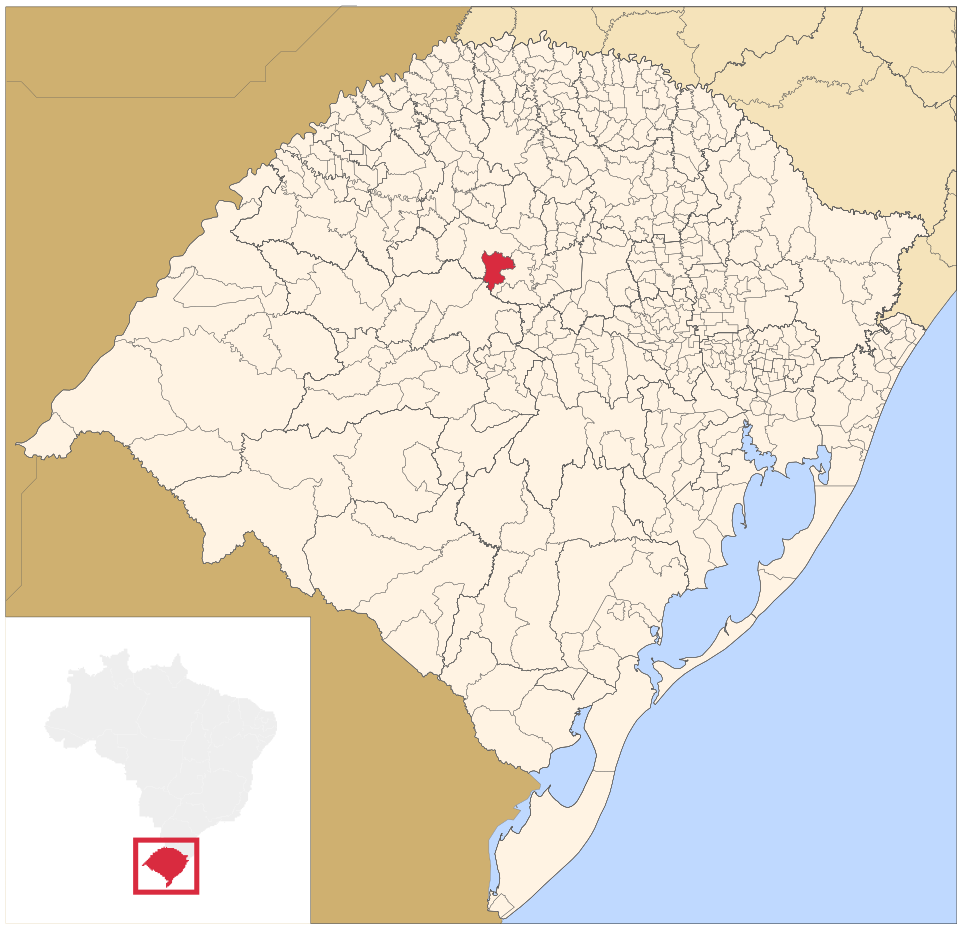 Mapa de localização de Boa Vista do Incra em RS