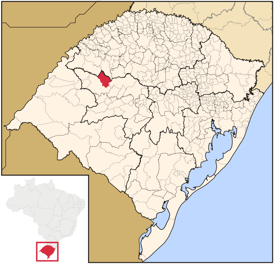 Mapa de localização de Capão do Cipó em RS