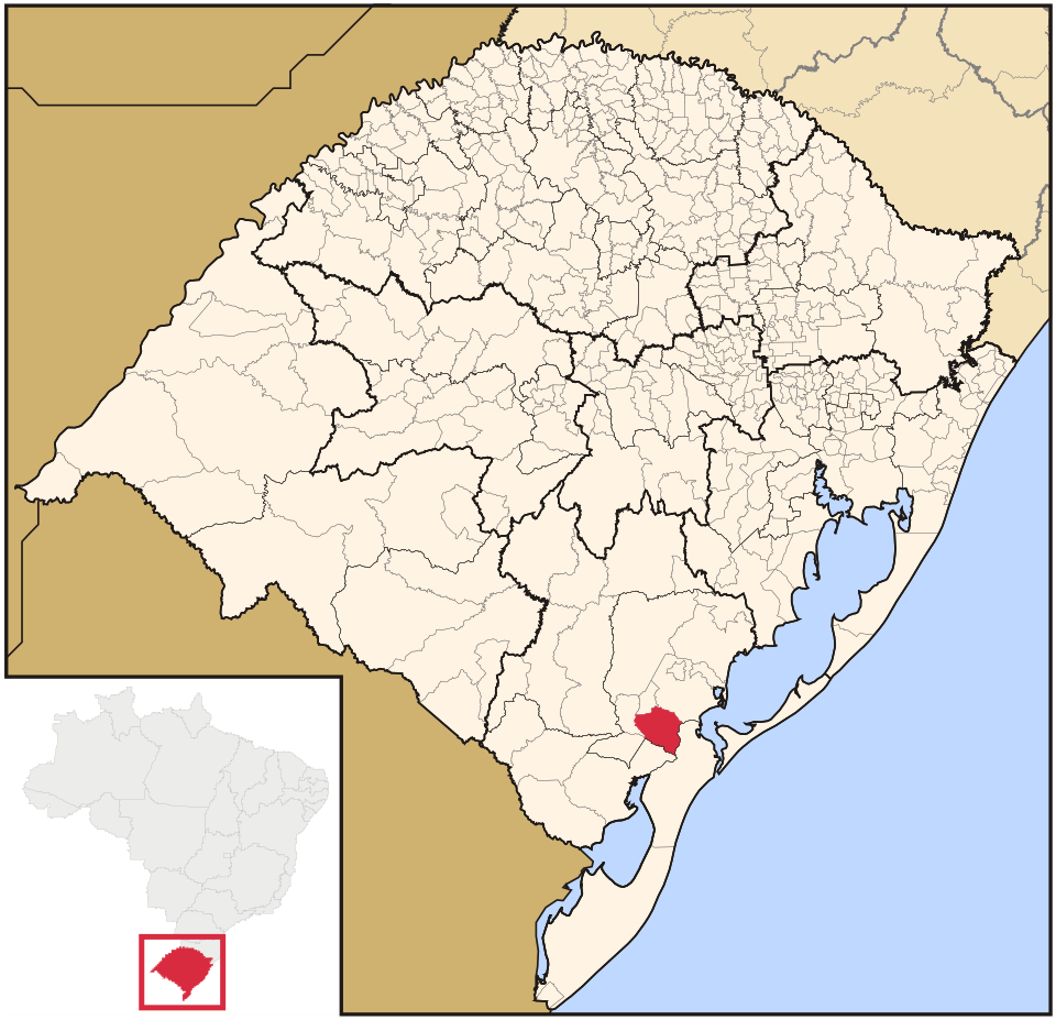 Mapa de localização de Capão do Leão em RS