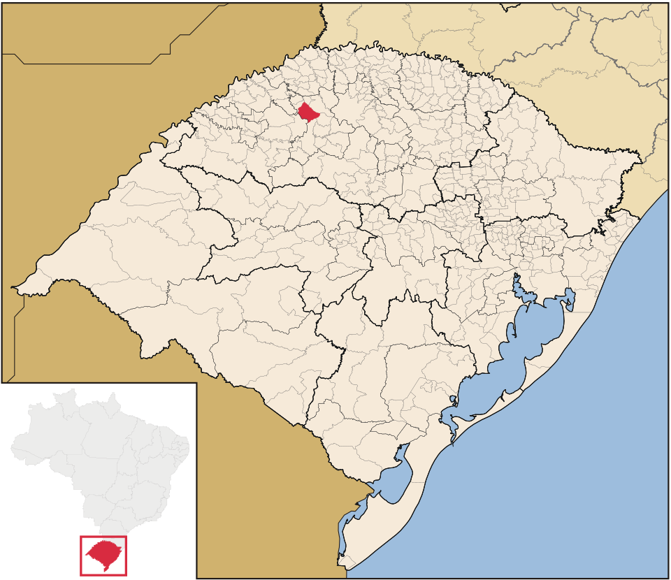 Mapa de localização de Chiapetta em RS