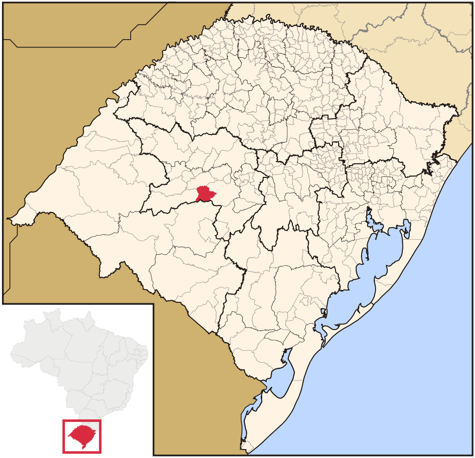 Mapa de localização de Dilermando de Aguiar em RS