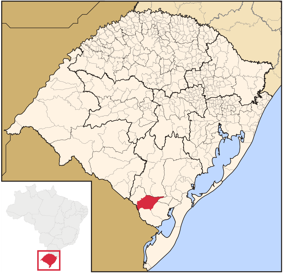 Mapa de localização de Herval em RS