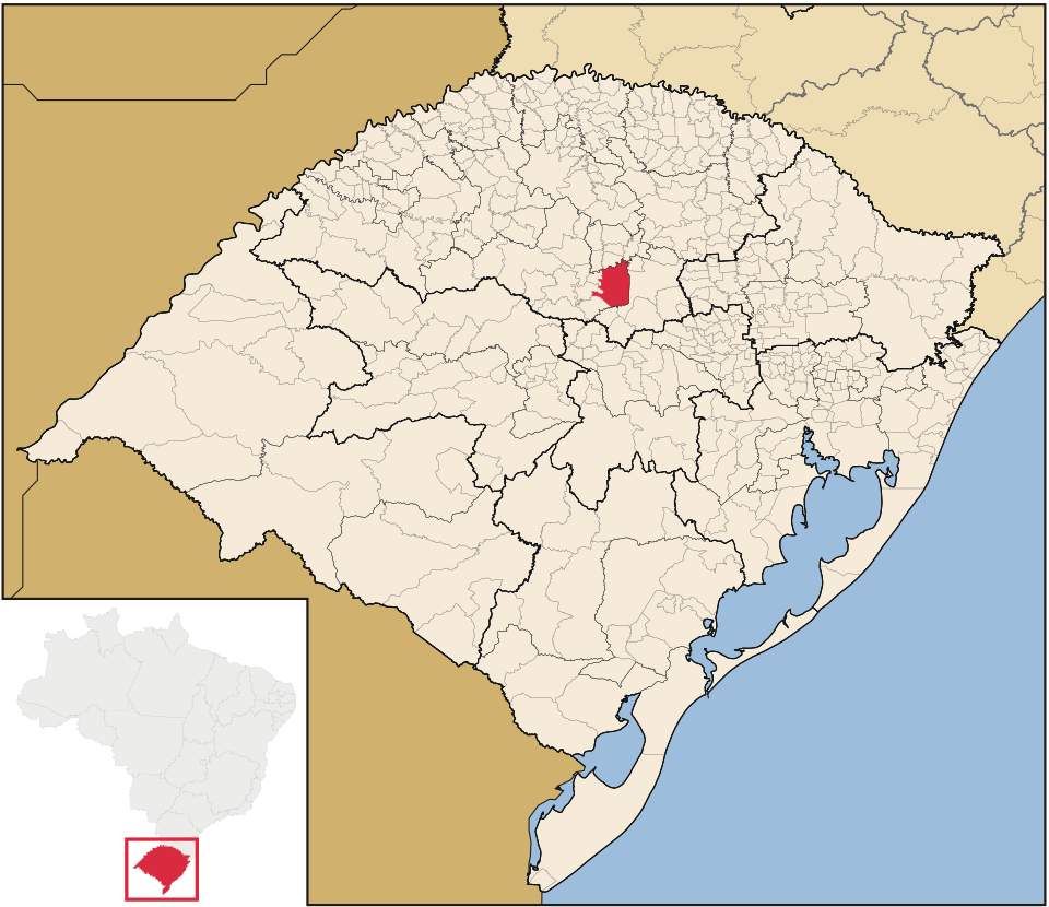 Mapa de localização de Espumoso em RS