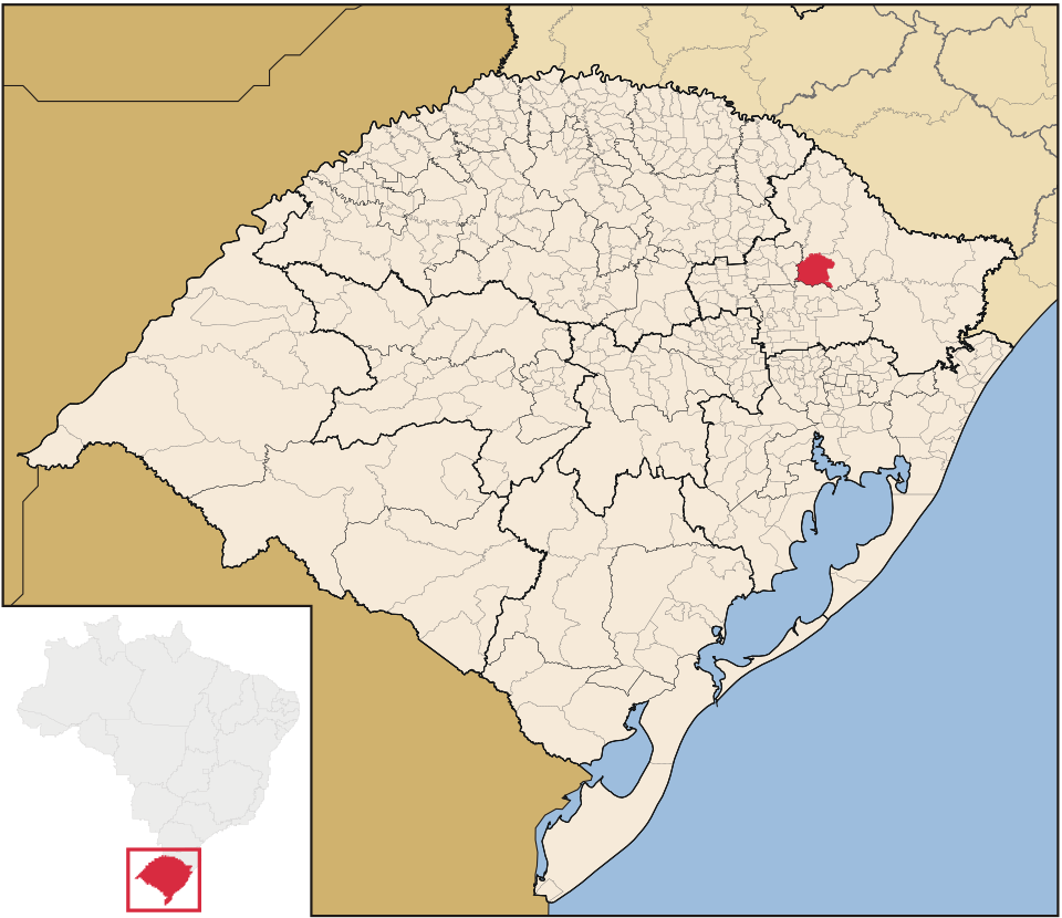 Mapa de localização de Ipê em RS