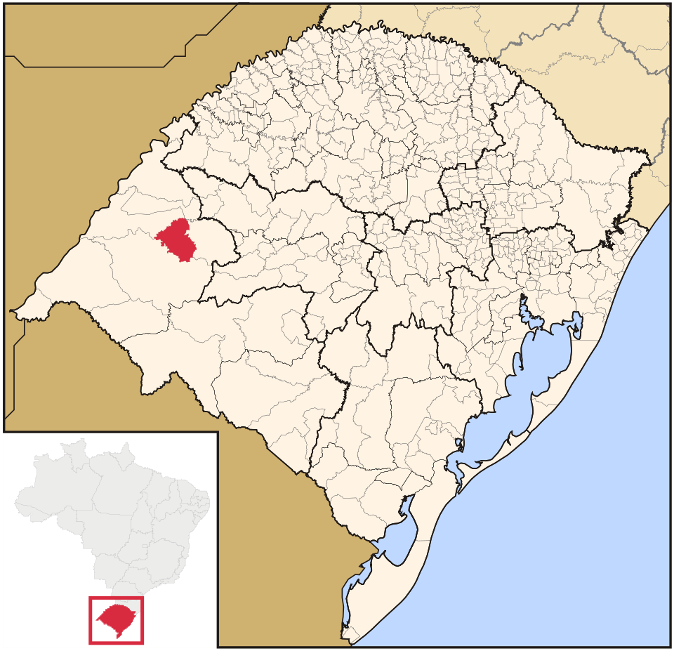 Mapa de localização de Manoel Viana em RS