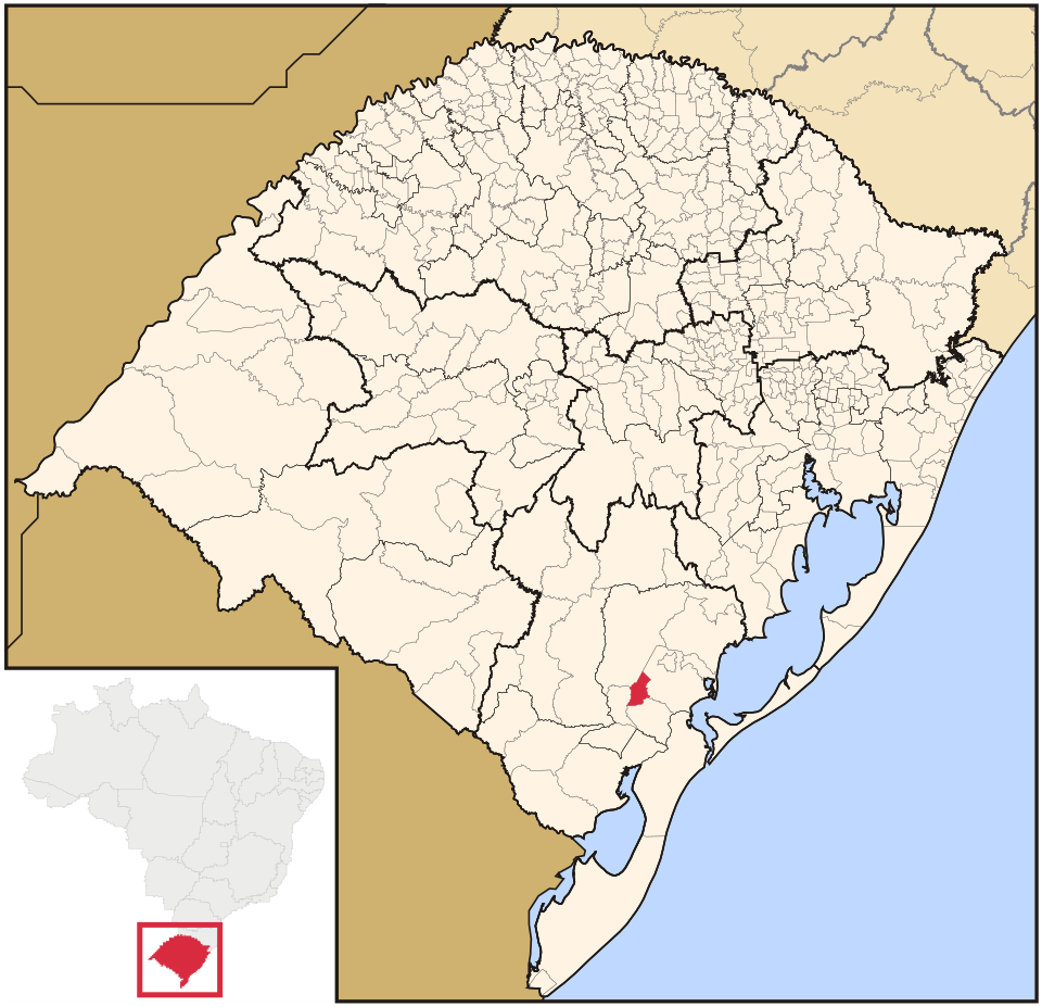 Mapa de localização de Morro Redondo em RS