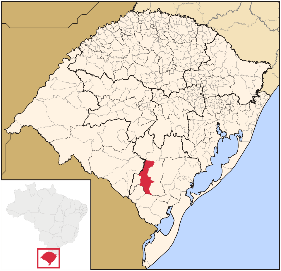 Mapa de localização de Pinheiro Machado em RS